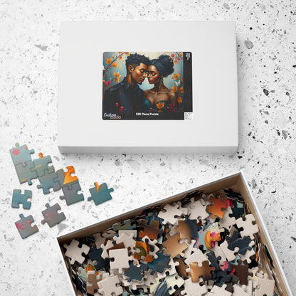 African American Couple Embracing Jigsaw Puzzle, Afrocentric Puzzle Lover Gift Best for Friends, Fun Family Game Night, Creative Hobby, Brain Teaser Puzzle The Puzzle Chest