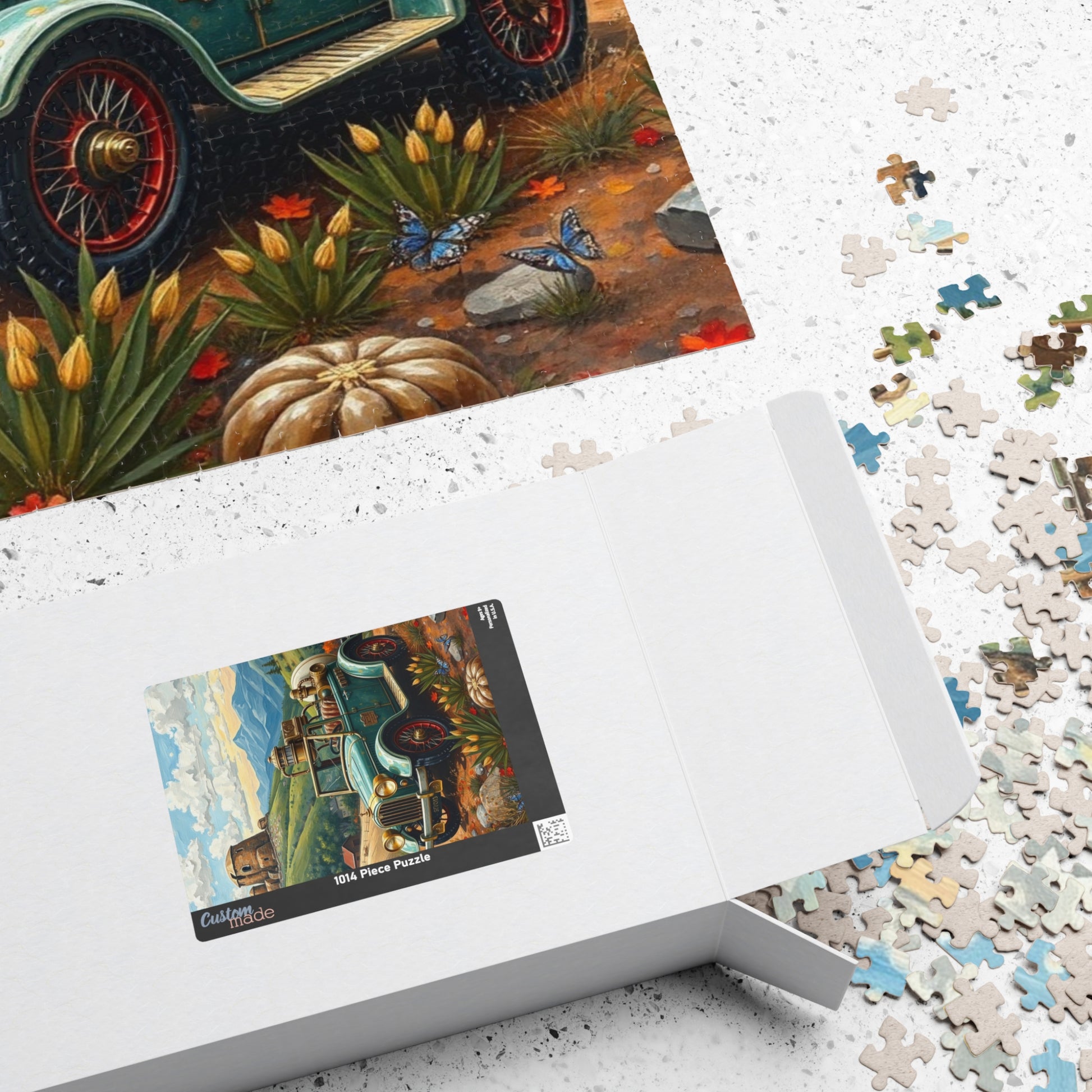 Retro Steampunk Car Puzzle 110, 252, 520, 1014-piece Jigsaw Game for Art Lovers, Family Fun, Holiday or Birthday Gift for Adults Puzzle The Puzzle Chest
