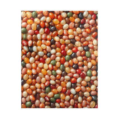 Chaotic Jelly Beans Puzzle, Vibrant Candy-Themed Jigsaw, Earth Tones Food Collage, Family Activity, Quiet Pastime, Foodie Puzzle Lover 252 pcs (Vertical) Puzzle The Puzzle Chest