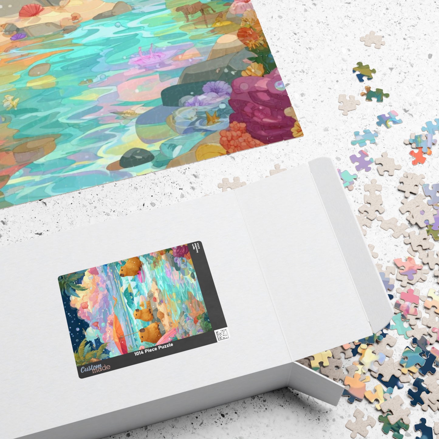 Beach Day Capybaras Puzzle, Tropical Paradise Beach Scene Animal Jigsaw Game Puzzle The Puzzle Chest