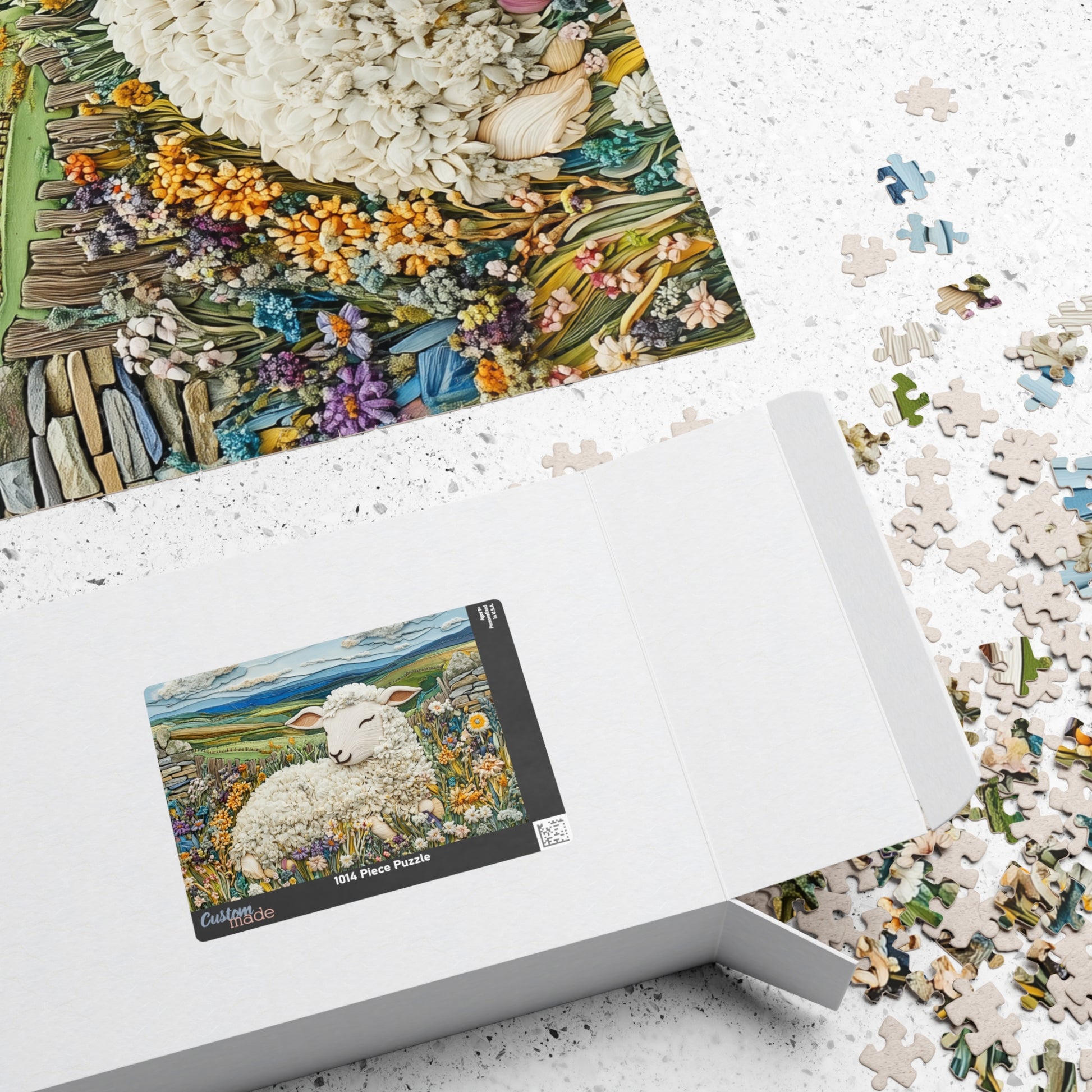 Sleeping Lamb Meadow Puzzle | Sheep Jigsaw Puzzle, 110-1014pc Animal Themed Game Puzzle The Puzzle Chest