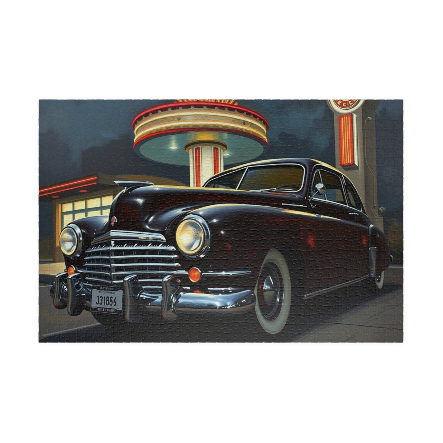 Vintage Car Puzzle - Classic 1948 Tucker 48, Nostalgic Auto Jigsaw Fun 1014 pcs (Horizontal) Puzzle The Puzzle Chest