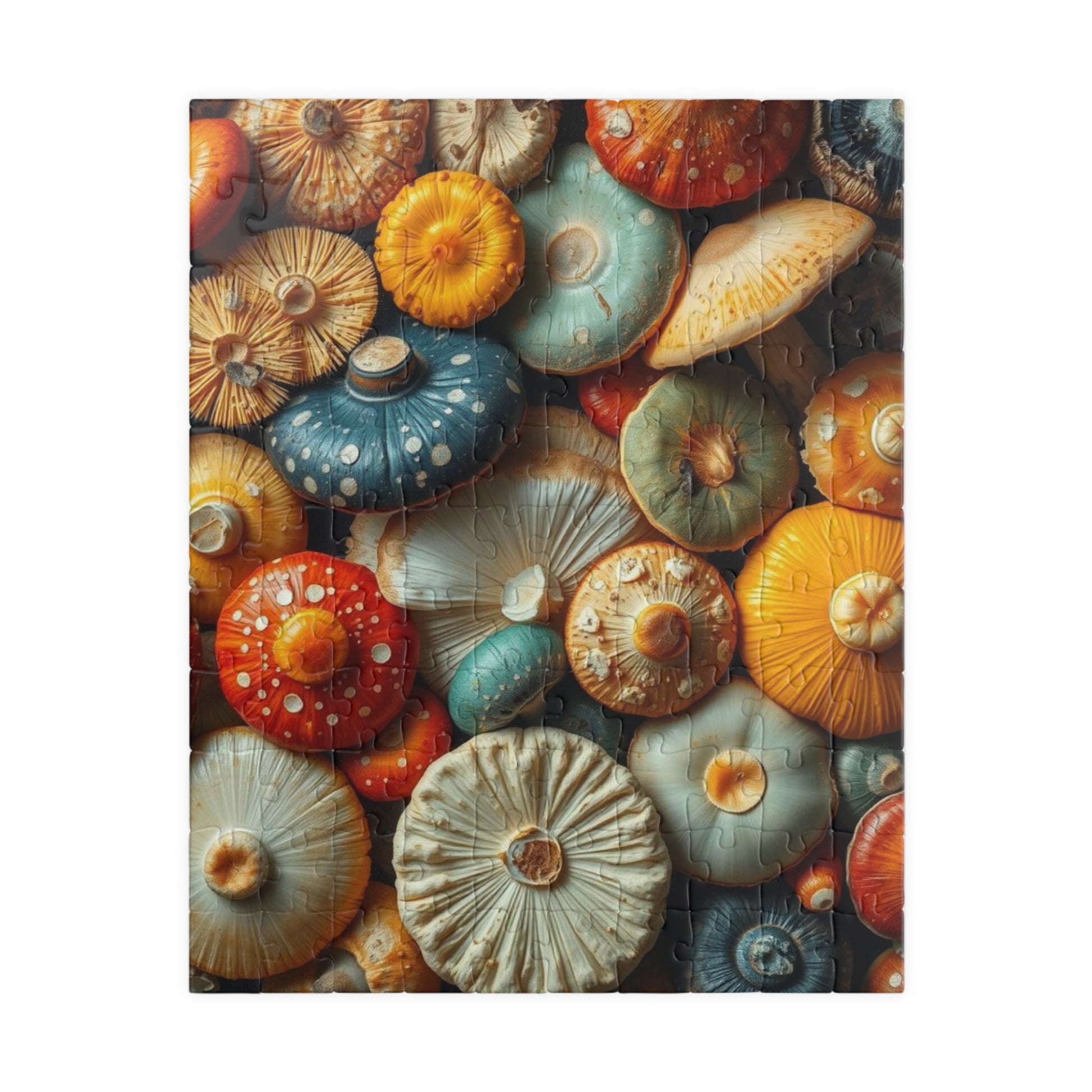 Chaotic Mushroom Jigsaw Puzzle - Playful Nature Inspired Collage Design, Family Game Night, Brain Teaser, Gift for Mushroom Lover 110 pcs (Vertical) Puzzle The Puzzle Chest