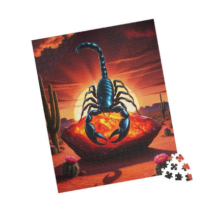 Scorpion Art Puzzle - Scorpio Zodiac Sign Jigsaw Game, Nature Inspired Fun, Gifts for Puzzle Lover, Mindfulness Activity, Home Entertainment Puzzle The Puzzle Chest