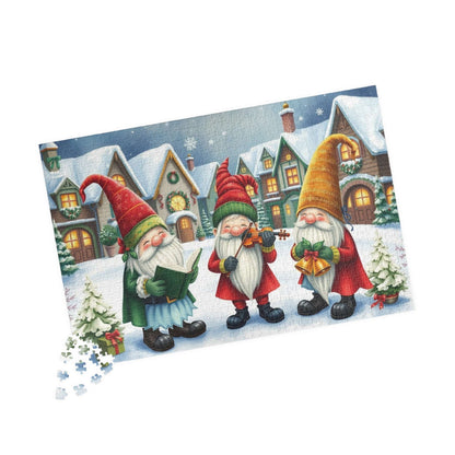 Christmas Caroler Gnome Puzzle - Holiday Theme Mythical Jigsaw Game 1014 pcs (Horizontal) Puzzle The Puzzle Chest