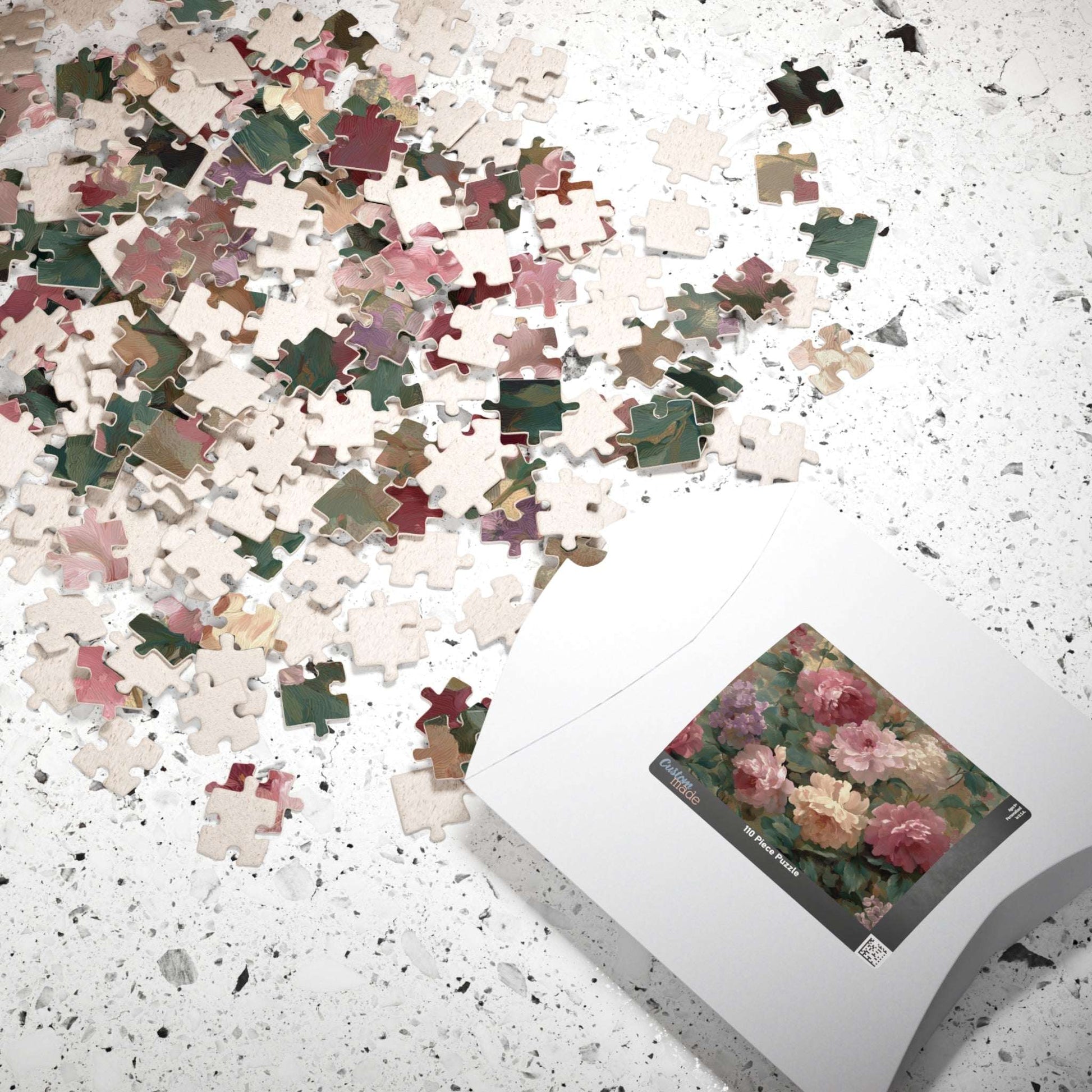 Floral Vintage Roses Puzzle – Botanical Jigsaw Puzzle