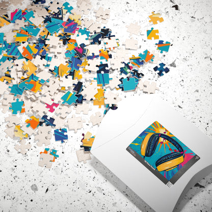 Colorful Music Headphones Puzzle - Pop Art Jigsaw Puzzle for Adult Home Entertainment, Fun Gift for Music Lovers, Birthday Gift for Friends Puzzle The Puzzle Chest