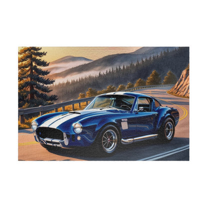 Vintage Car Puzzle, 1965 Cobra 427, Classic Muscle Car on a Scenic Mountain Road Jigsaw Game 1014 pcs (Horizontal) Puzzle The Puzzle Chest