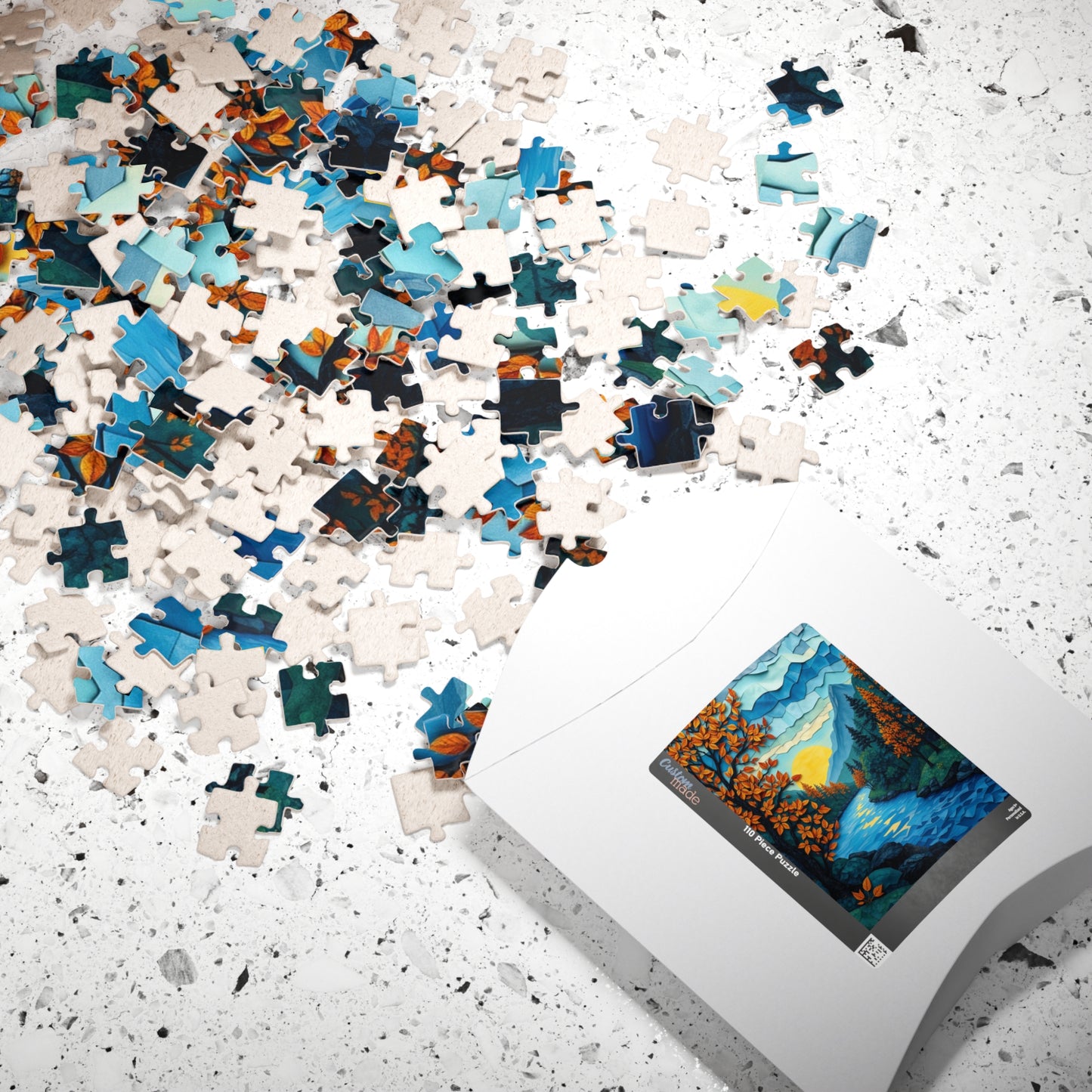 Mosaic Autumn Sunrise Landscape Jigsaw Puzzle, Fun Family Activity, Gift for Nature Enthusiasts Puzzle The Puzzle Chest