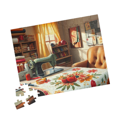 Charming Sewing Studio Jigsaw Puzzle, Craft Room Crafting Essentials, Relaxing Hobby Activity, Mindfulness Gift, Stay at Home Entertainment Puzzle The Puzzle Chest