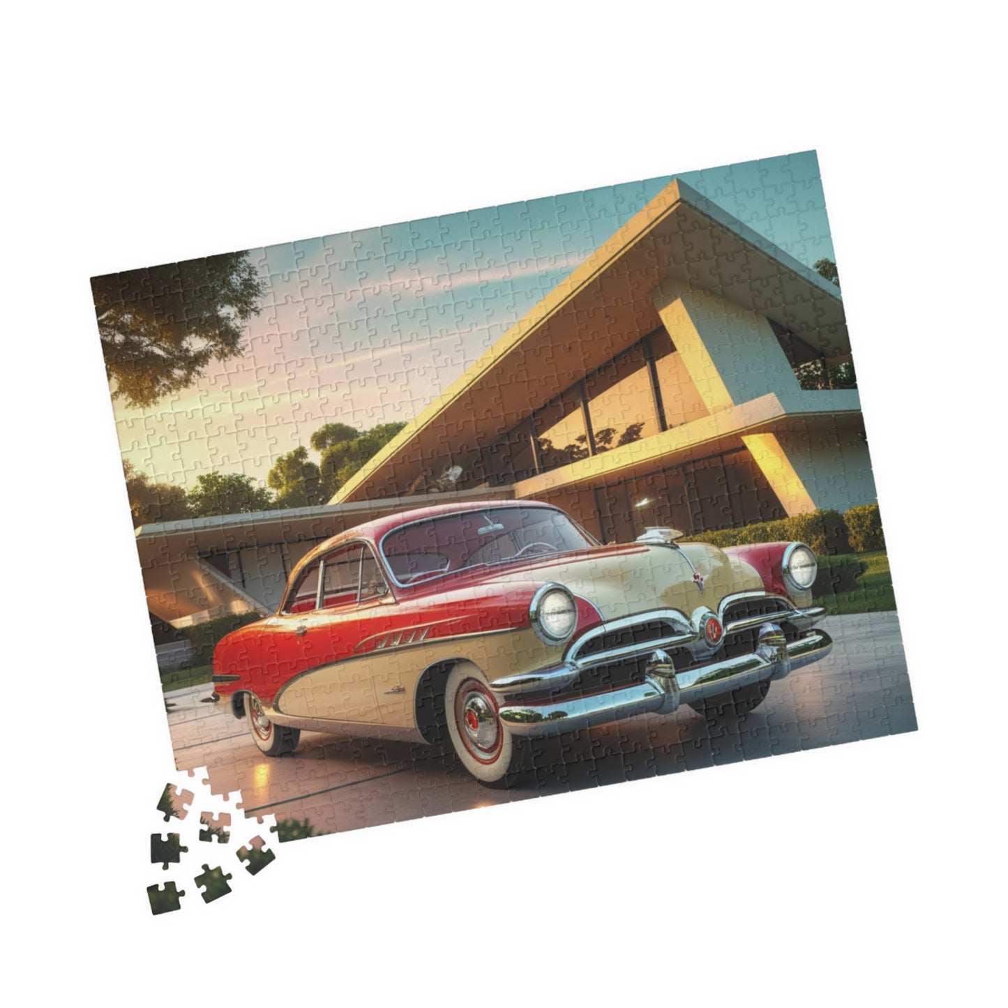 Vintage Car Jigsaw Puzzle, 1953 Manhattan, Classic Automobile Art Puzzle The Puzzle Chest