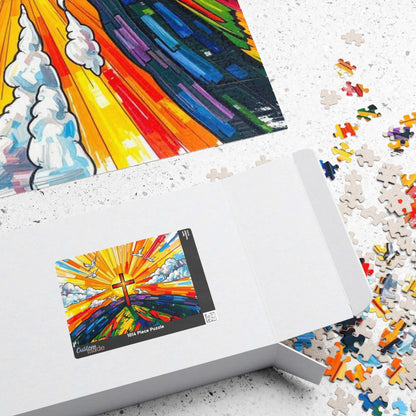 Faith-Inspired Cross Jigsaw Puzzle for Spiritual Reflections, Family Game Nights, Holiday Birthday Gift for Christians, Brain Teaser Puzzle The Puzzle Chest