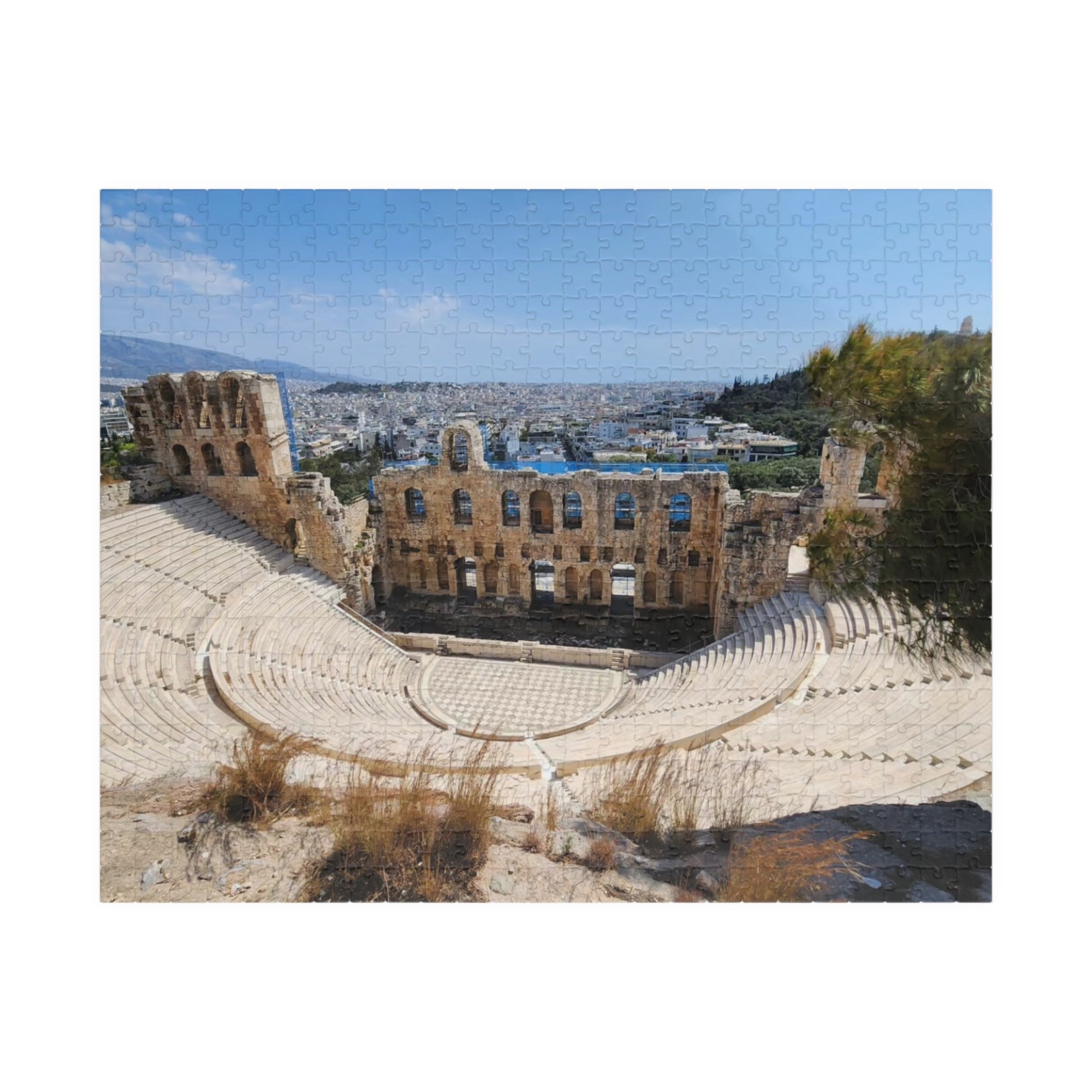 Athens Ancient Theater Puzzle - The Oden of Herodes Atticus, Realistic Historical Landmark Jigsaw Game, Greek Architecture Puzzle The Puzzle Chest
