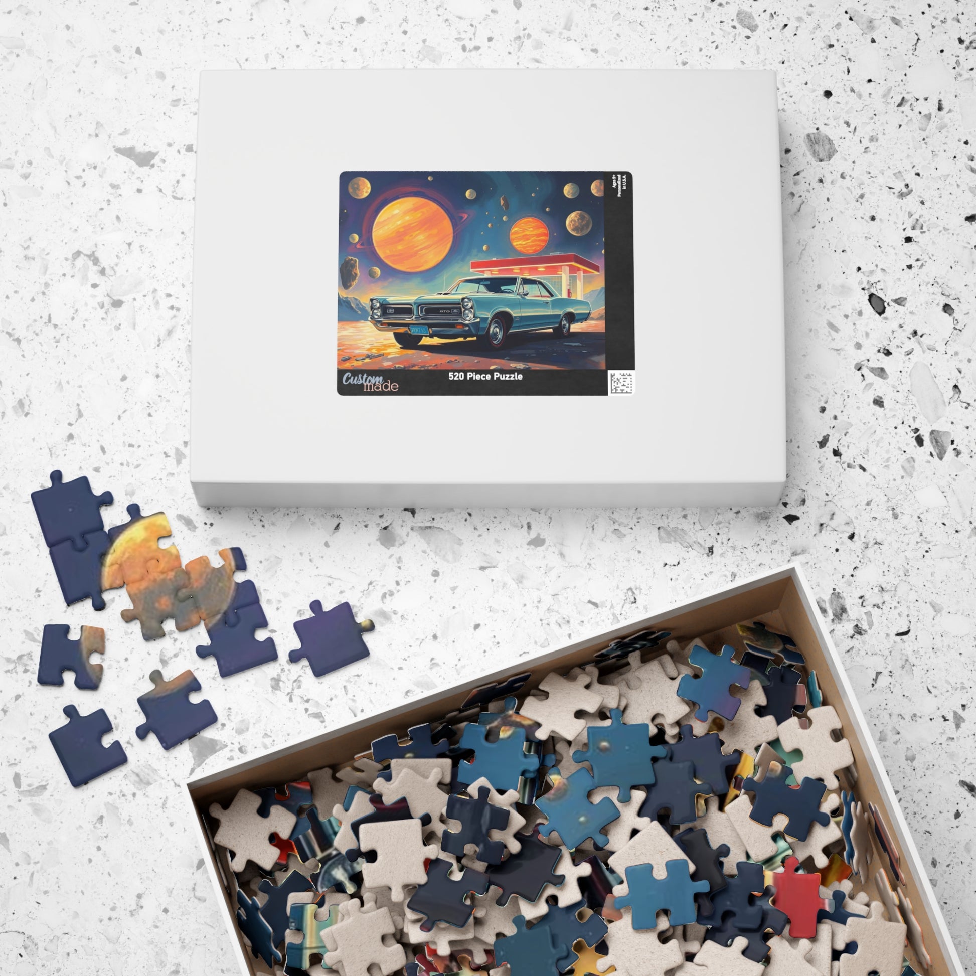 Vintage Car Space Puzzle - Ideal for Car Lovers & Puzzle Enthusiasts, Great Gift for Christmas, Birthdays, Family Fun Night, 110-1014 pieces Puzzle The Puzzle Chest