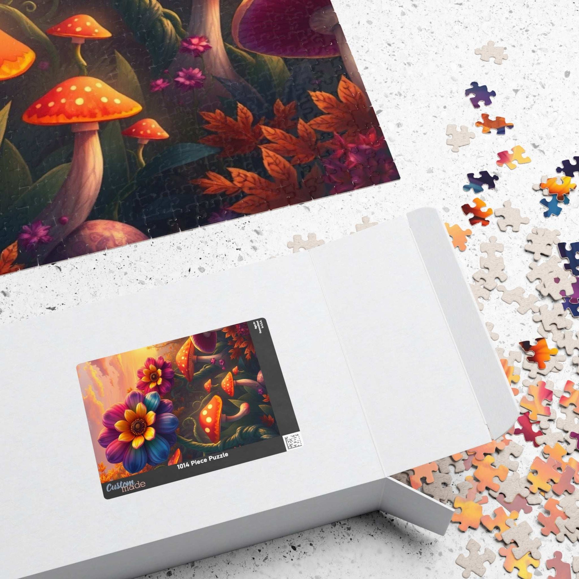 Fantasy Botanical Garden Puzzle, 110 252 520 1014-Piece Jigsaw Game, Colorful Oversized Flowers and Twisting Vines for Relaxation, Giftable Puzzle The Puzzle Chest