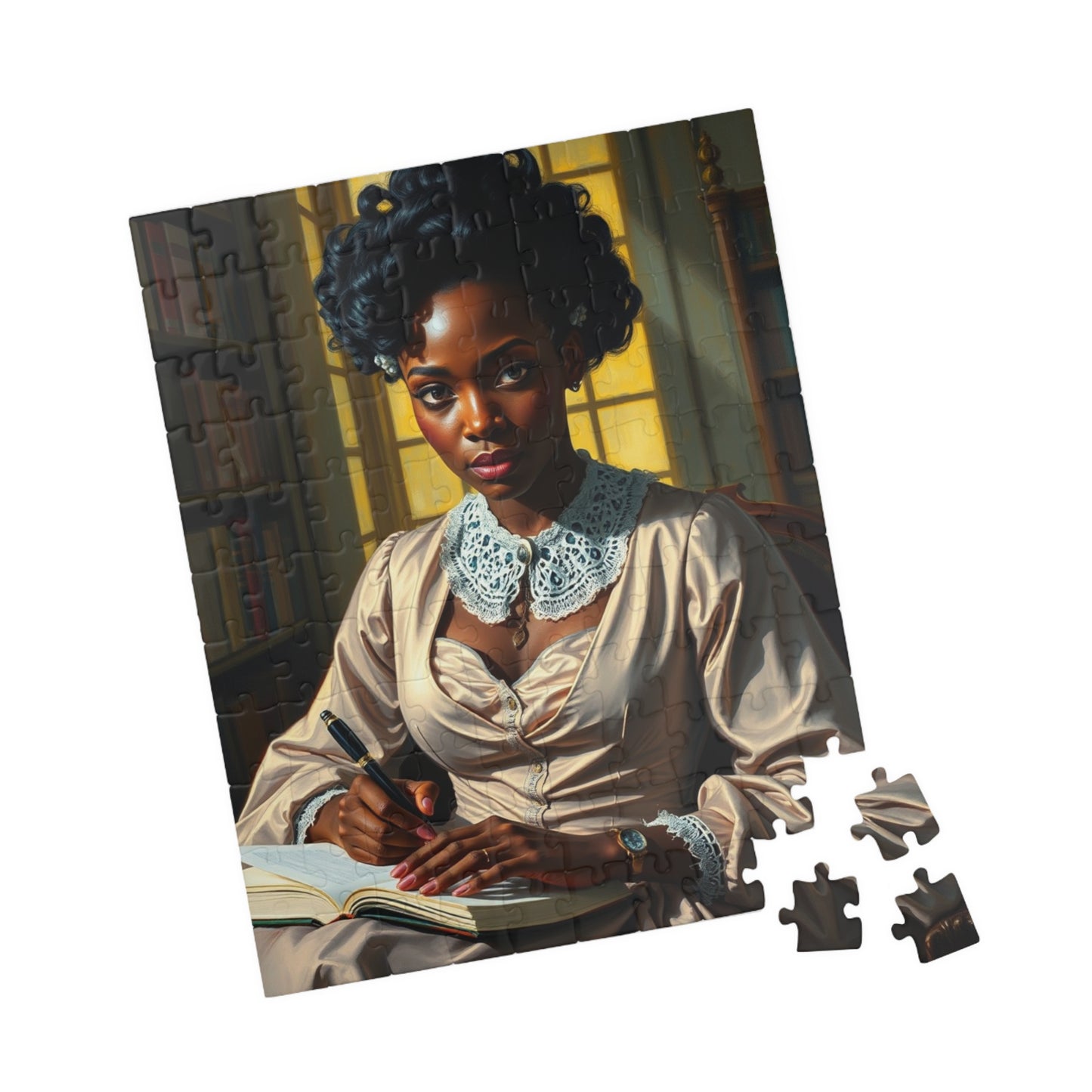Elegant Vintage Puzzle - Black American Woman, Relaxing Gift for Her, Family Game Night, Art Collectors, Birthday Gift, Mindfulness Activity Puzzle The Puzzle Chest