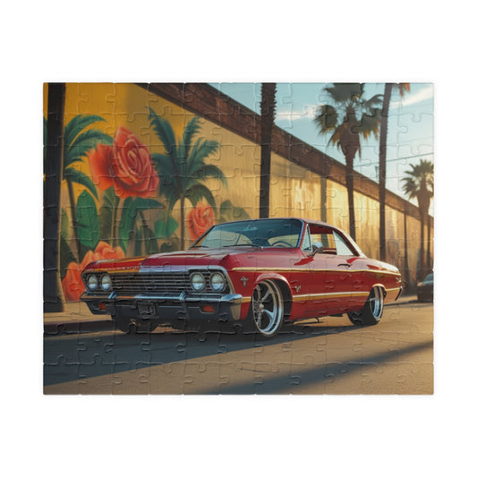 Classic Car Puzzle - 1954 Chevy Impala Lowrider, Vintage Auto Art, Gift for Car Lovers, Home Decor, Family Game Night, Unique Art Piece 110 pcs (Horizontal) Puzzle The Puzzle Chest