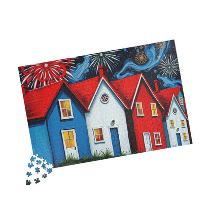 Fireworks Over America Jigsaw Puzzle, Festive Game with Colorful Fireworks for Family Game Night, Holiday Gift, Home Décor, Fun Activity Puzzle The Puzzle Chest