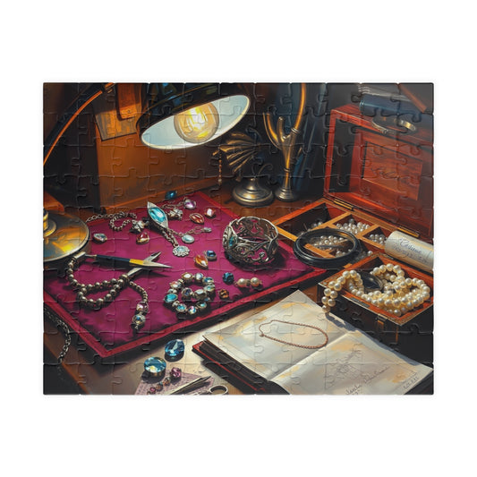 Jewelry Maker Workbench Jigsaw Puzzle, Intricate Beads, Gems and Crafting Scene, Detailed Crafting Table Design, Mindful Hobby, DIY Crafters 110 pcs (Horizontal) Puzzle The Puzzle Chest