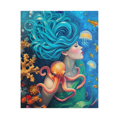 Enchanting Ocean Goddess Puzzle, 110, 252, 520, 1014-piece Jigsaw, Perfect Gift for Ocean Lover, Home Entertainment, Meditation, Game Night
