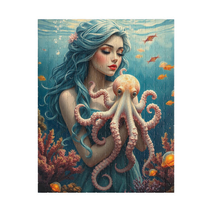 Mermaid and Octopus Puzzle | Art Puzzle for Sea Lovers, Unique Gift for Ocean Enthusiast and Friend, Fun Family Activity, Home Entertainment