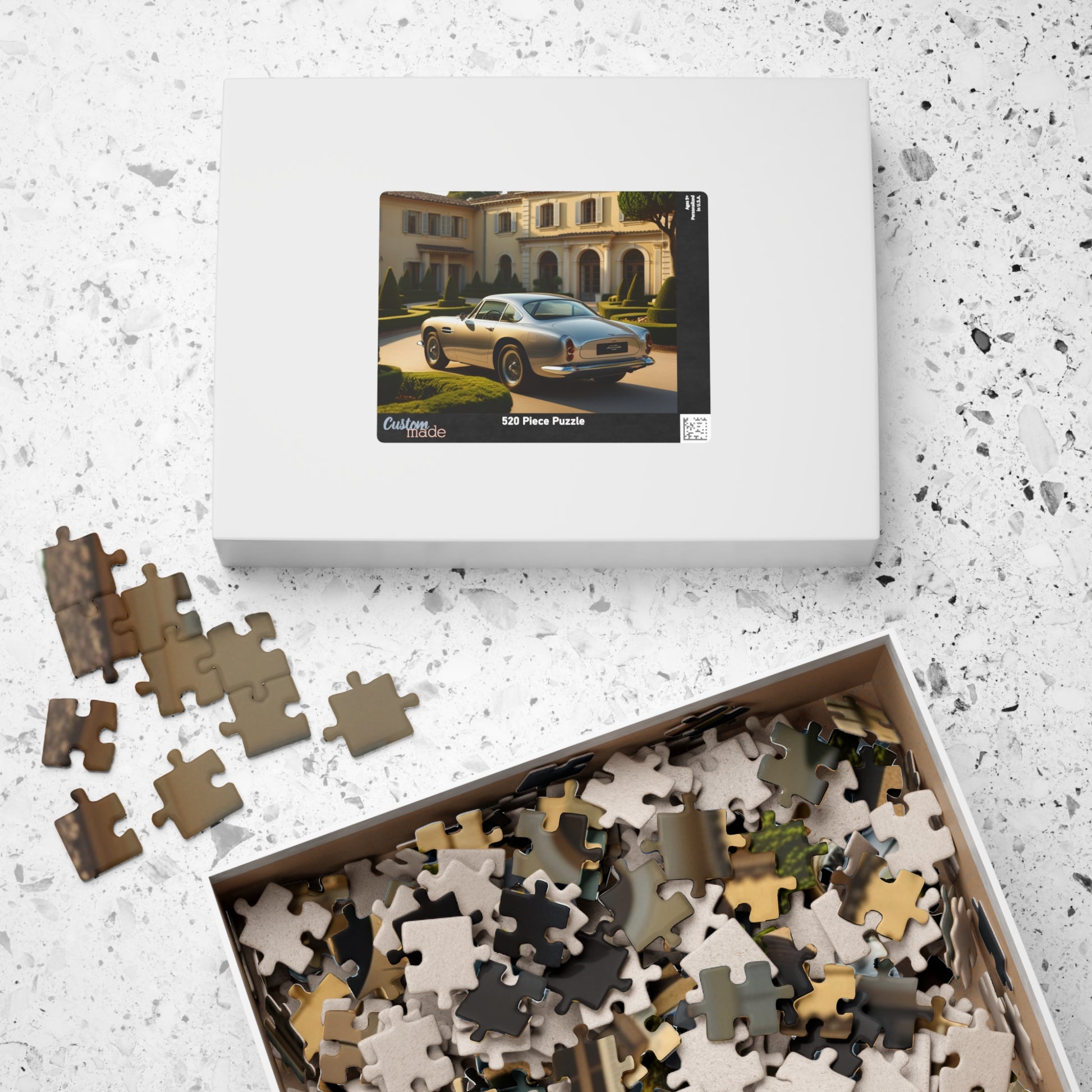 Vintage Car Puzzle - Silver 1965 Martin D85 Classic Auto Jigsaw Game Puzzle The Puzzle Chest
