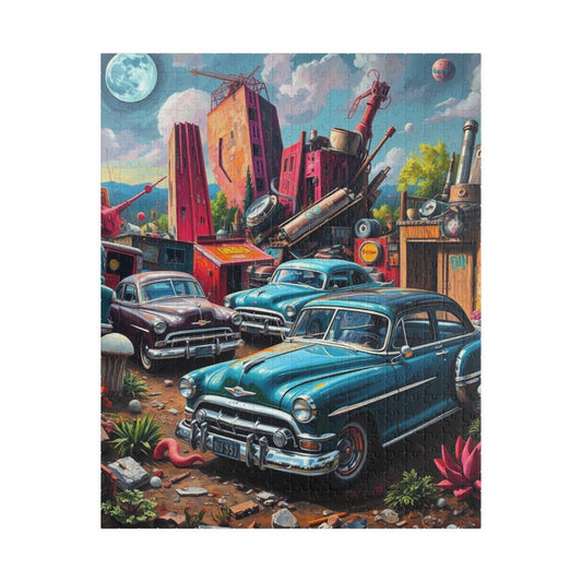 Vintage Car Jigsaw Puzzle - Retro Artwork, Best Gift for Car Lover, Family Game Night, Unique Home Entertainment, Fun Challenge Brain Teaser 520 pcs (Vertical) Puzzle The Puzzle Chest