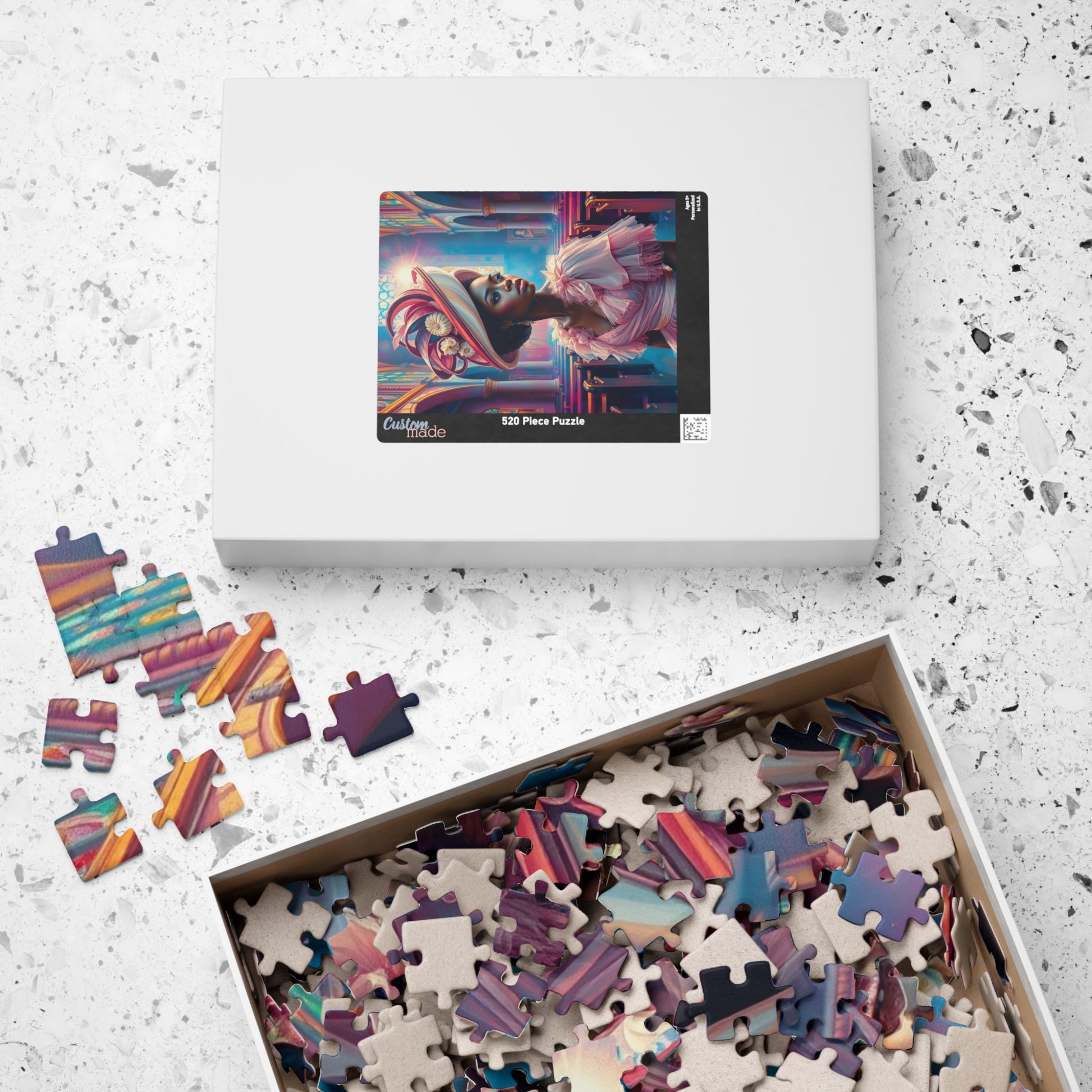 Black Woman in Church Puzzle, African American Lady in Pastel Dress Spiritual Jigsaw Game, Cultural Ethnic Art, Unique Gift for Puzzle Lover Puzzle The Puzzle Chest