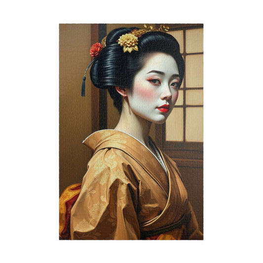 Jigsaw Puzzle, Geisha in Japanese House Design, 110 252 520 1014-piece, Meditation Game, Mind Challenge, Indoor Activity, Staycation Fun, 1014 pcs (Vertical) Puzzle The Puzzle Chest