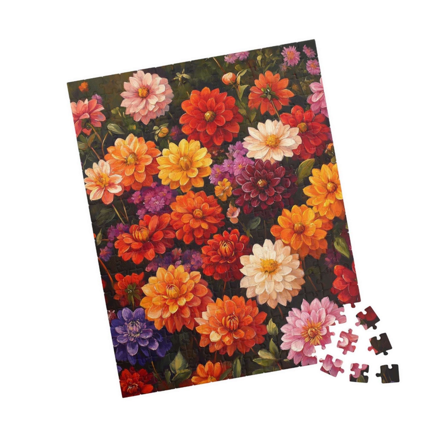 Colorful Zinnia Floral Puzzle 110-1014 Piece | Vibrant Flower Jigsaw
