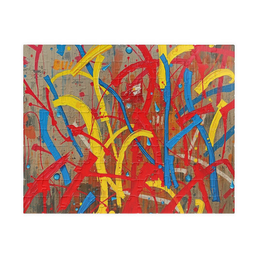 Abstract Colorful Jigsaw Puzzle Game for Adults, Vibrant Wall Art Piece, Perfect Gift for Art Lovers, Family Fun Activity, Unique Home Decor 110 pcs (Horizontal) Puzzle The Puzzle Chest