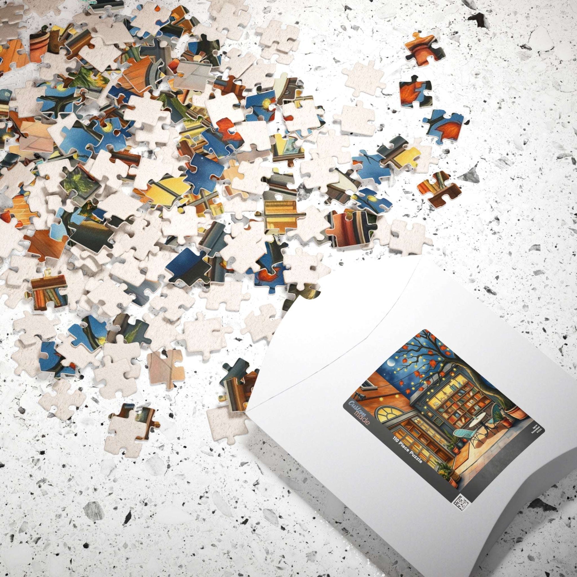 Autumn Evening Bookstore Jigsaw Puzzle Gift for Adults, Friends, Bookworms, Puzzle Lovers Puzzle The Puzzle Chest