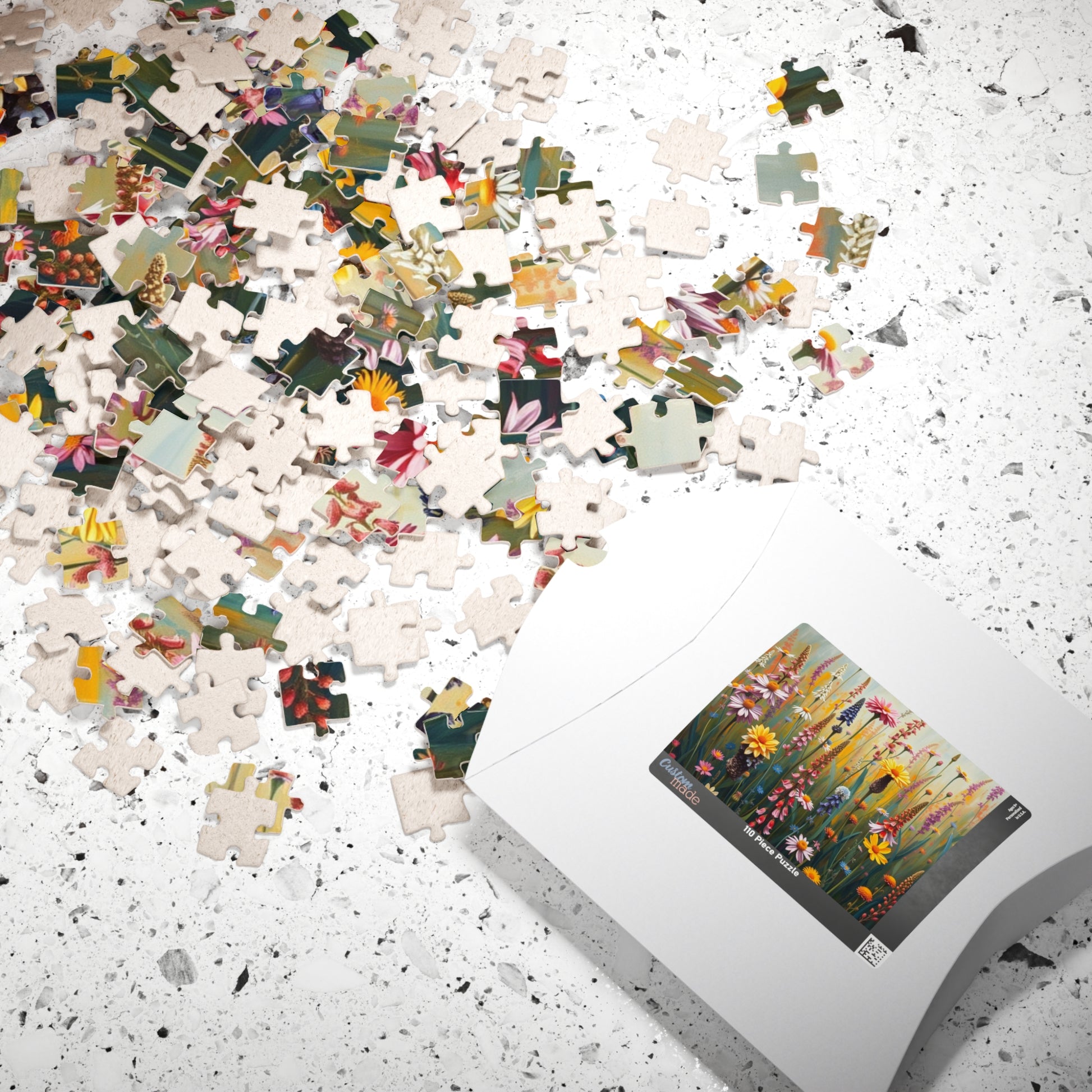 Floral Puzzle, Vibrant Wildflower Jigsaw Game for Adults, Nature Theme Gift for Friends, Family Fun, Home Entertainment Puzzle The Puzzle Chest