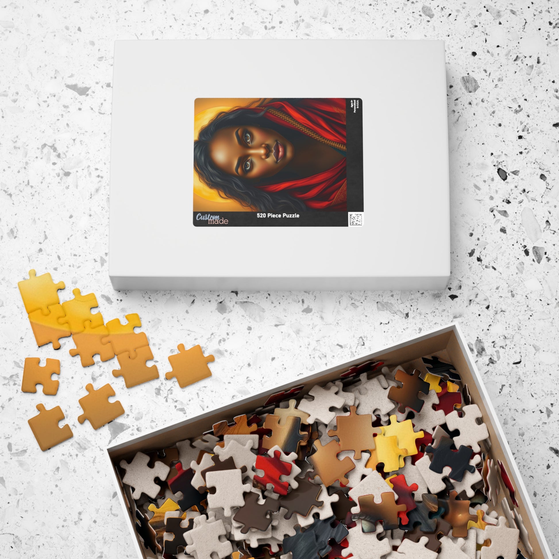 Black Art Puzzle, African American Woman Portrait, Mindfulness Activity, Afrocentric Gift for Art Lover Unique Home Entertainment Relaxation Puzzle The Puzzle Chest
