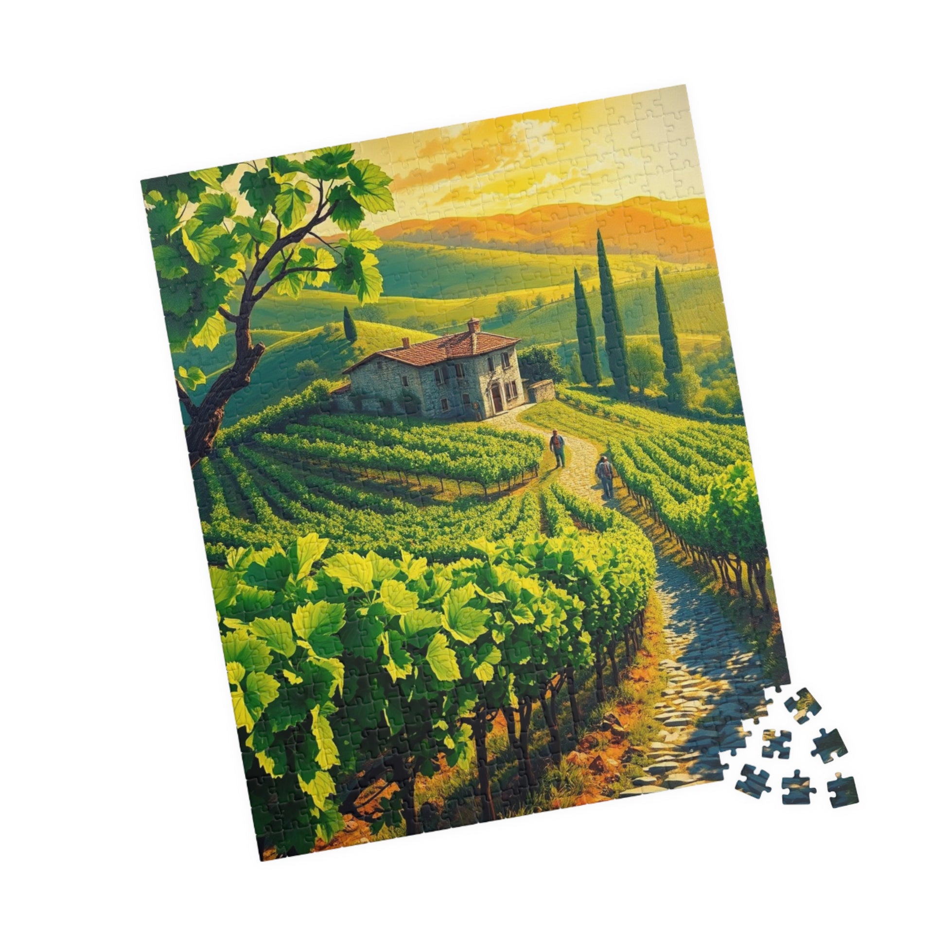 Vineyard Escape Puzzle - 110, 252, 520, 1014-piece Scenic Jigsaw for Nature Lovers, Family Activity Puzzle The Puzzle Chest