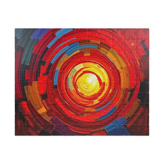 Vibrant Abstract Art Puzzle for Adults, Colorful Home Decor, Unique Gift for Puzzle Lovers, Artistic Jigsaw, Mindfulness Activity 110 pcs (Horizontal) Puzzle The Puzzle Chest