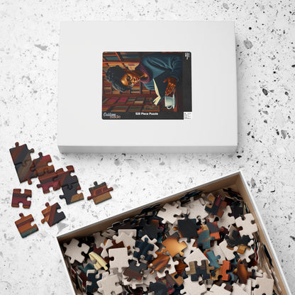 Cozy Afrocentric Reading Puzzle - Black Woman Studying, Perfect Gift for Book Lovers, Relaxing Moments, Family or Solo Fun, Indoor Activity Puzzle The Puzzle Chest