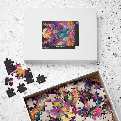 1980s Autumn Cowgirl Jigsaw Puzzle - Neon Skating Rink, Retro Roller Skating Game for Fun Family Nights, Gifts for Adults, Brain Teaser Puzzle The Puzzle Chest
