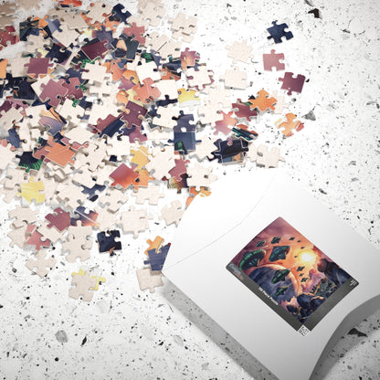 Space Fleet Puzzle, Alien Spaceship Jigsaw Game, Ringed Planet Asteroid Field Puzzle 110-1014 Piece, Sci-Fi Gift, Space Lover, Fun Hobby Puzzle The Puzzle Chest