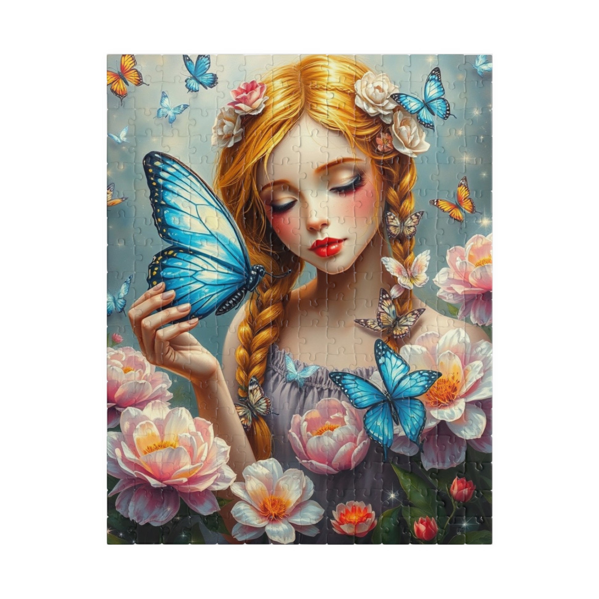 Butterfly Dream Puzzle, Enchanting Art Jigsaw Game, Nature Animal-themed Gift, Floral Puzzle for Adult, Family Activity or Solo Fun 252 pcs (Vertical) Puzzle The Puzzle Chest