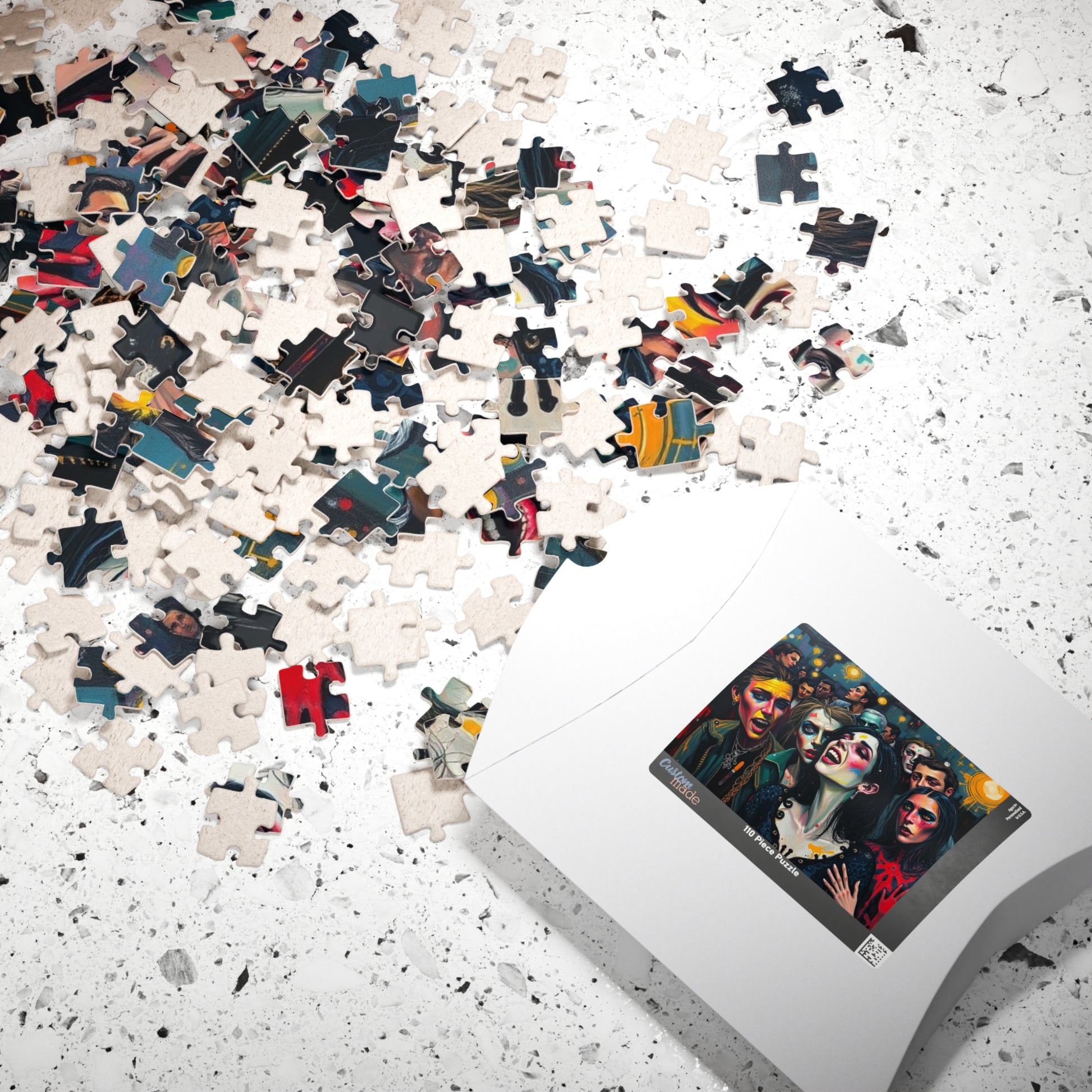 Gothic Party Jigsaw Puzzle, Artistic Puzzle for Adult Entertainment, Ideal for Game Night Solo Fun, Creative Outlet, Gift for Dark Art Lover Puzzle The Puzzle Chest