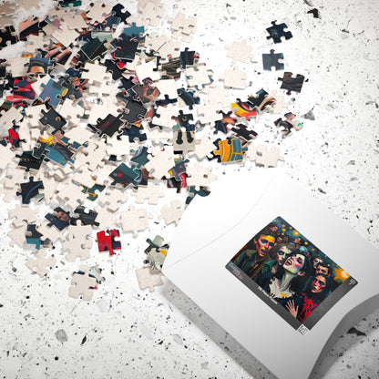 Gothic Party Jigsaw Puzzle, Artistic Puzzle for Adult Entertainment, Ideal for Game Night Solo Fun, Creative Outlet, Gift for Dark Art Lover Puzzle The Puzzle Chest