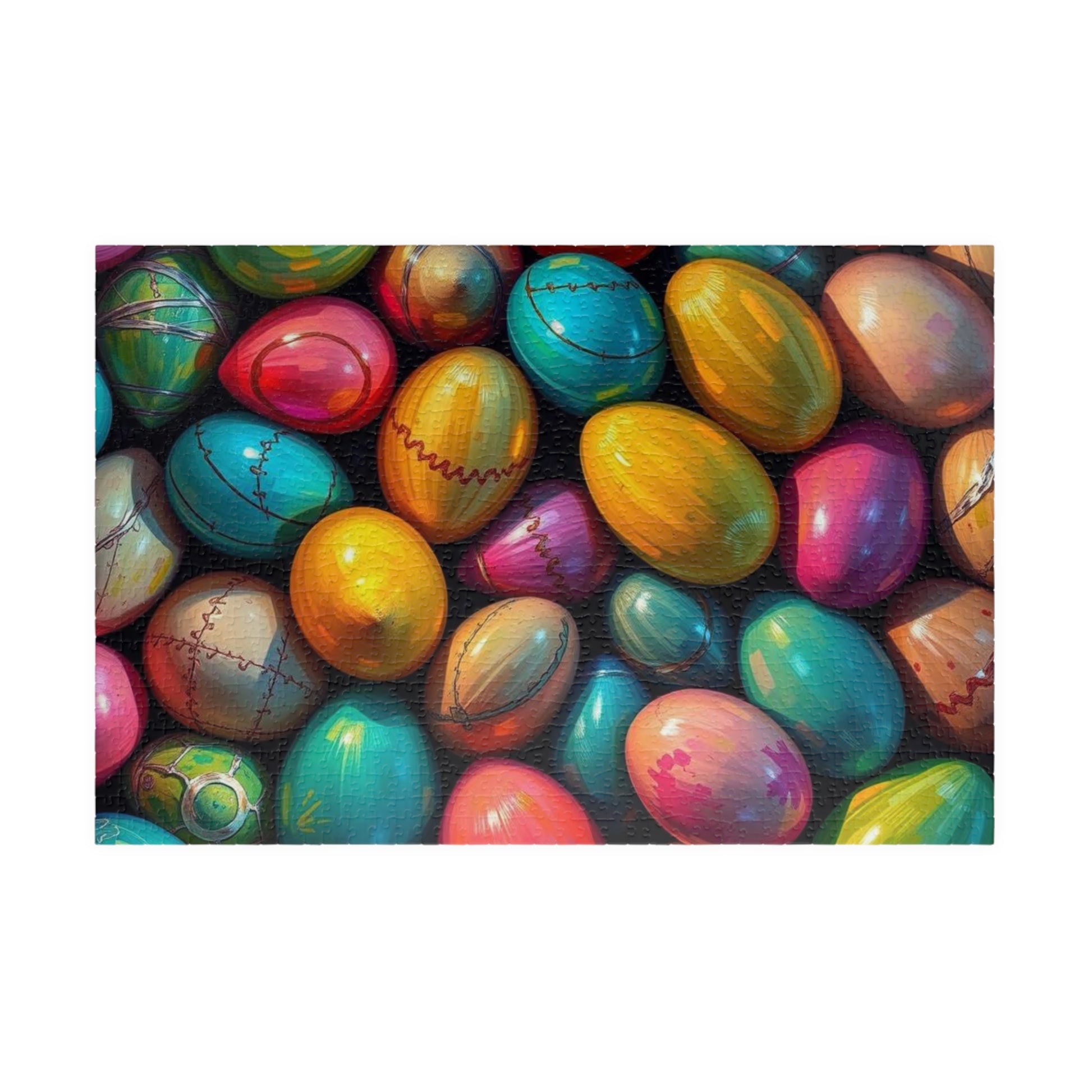 Colorful Easter Egg Puzzle, Collage Puzzle, Spring Puzzle Ideal for Family Activity, Adult DIY Craft, Family Fun Activity, Gift for Friends 1014 pcs (Horizontal) Puzzle The Puzzle Chest
