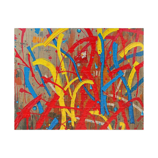 Abstract Colorful Jigsaw Puzzle Game for Adults, Vibrant Wall Art Piece, Perfect Gift for Art Lovers, Family Fun Activity, Unique Home Decor 252 pcs (Horizontal) Puzzle The Puzzle Chest
