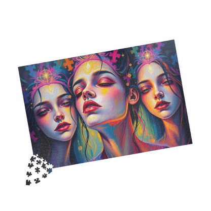 Colorful Art Puzzle - Tranquil Trio | 110, 252, 520, 1014-piece Jigsaw | Meditation Theme | Gift for Art Lovers, Family Activity, Relaxation Puzzle The Puzzle Chest