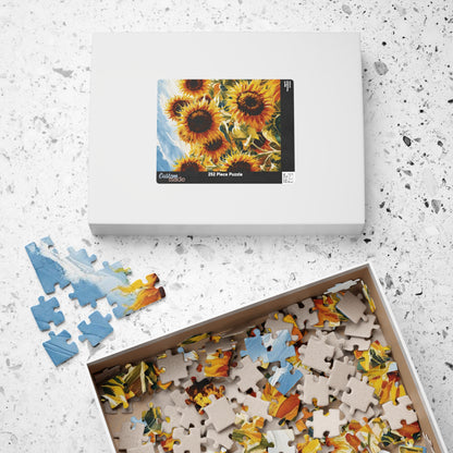 Sunflower Field Puzzle, Floral Jigsaw Game for Adult Home Entertainment, Family Game Night, Holiday Birthday Gift for Puzzle Loving Friends Puzzle The Puzzle Chest