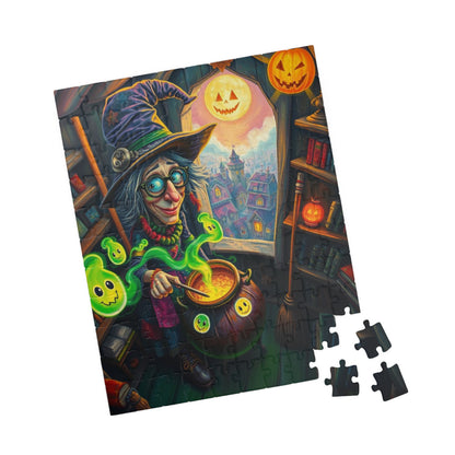 Witches Wild Workshop Jigsaw Puzzle - Halloween Witch, 110-520 Piece Spooky Fun Family Activity, Perfect for Birthday Gift for Puzzle Lover
