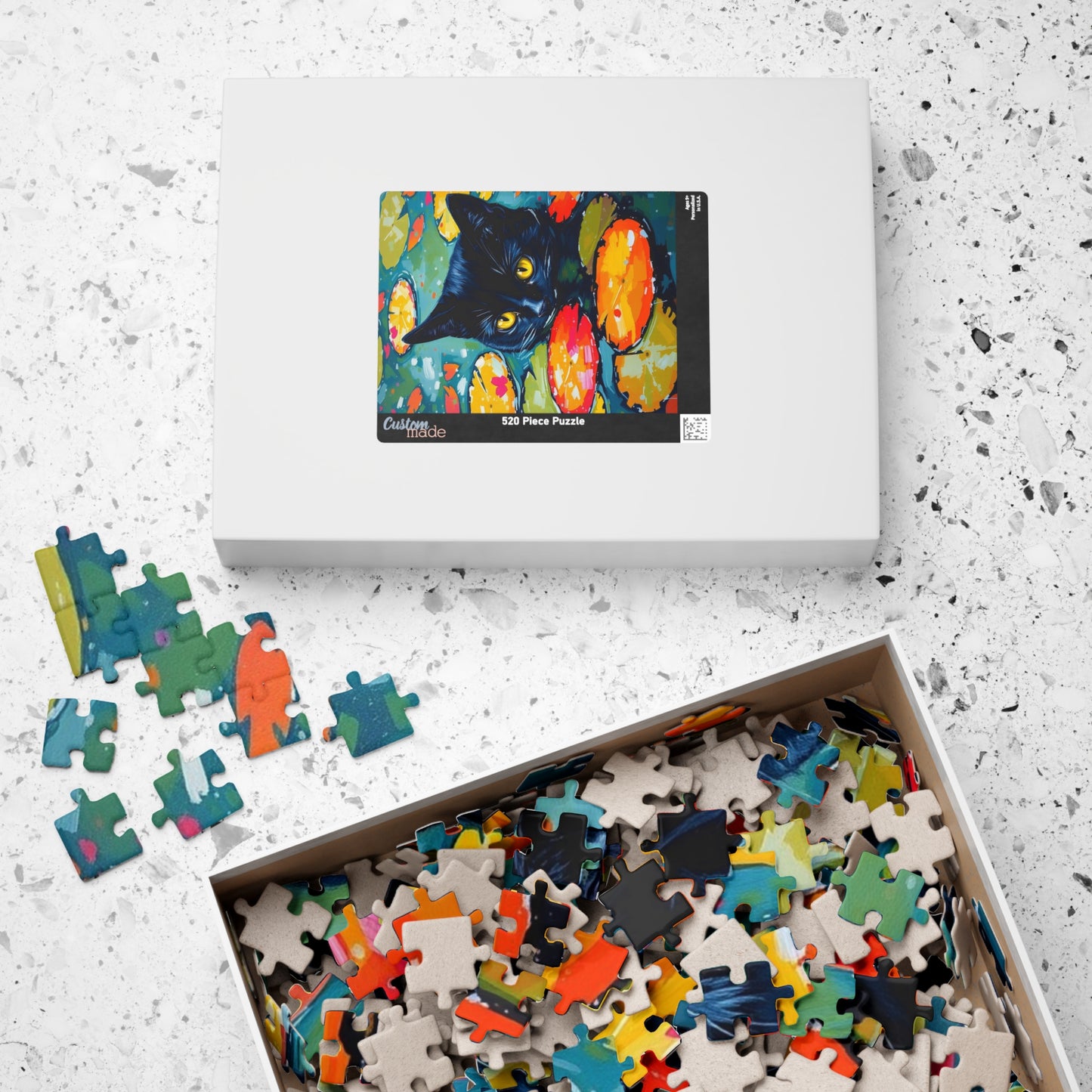 Water Lily Cat Jigsaw Puzzle, 110-1014 Piece Fun Gift for Cat Lovers, Family or Solo Activity, Home Décor, Brain Teaser