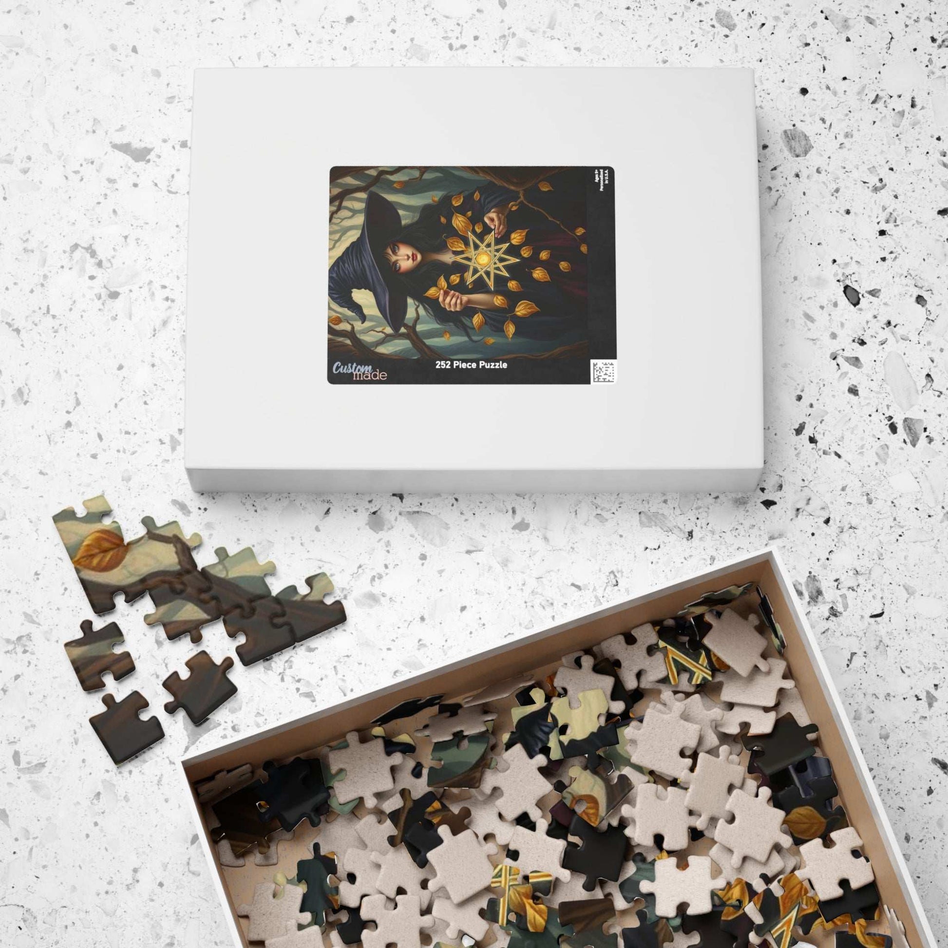 Ashes and Embers Magical Witch Puzzle, Enchanting Jigsaw for Adult Cozy Night In, Halloween Decor, Gift for Witch Lover, Mystery Enthusiasts