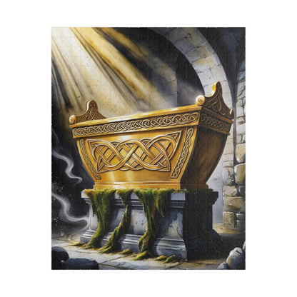 Religious Puzzle, Golden Ark Intricate Pattern Design, 520-Piece Jigsaw, Christian Home Decor, Divine Light Beam Art, Faith Based Gift 520 pcs (Vertical) Puzzle The Puzzle Chest
